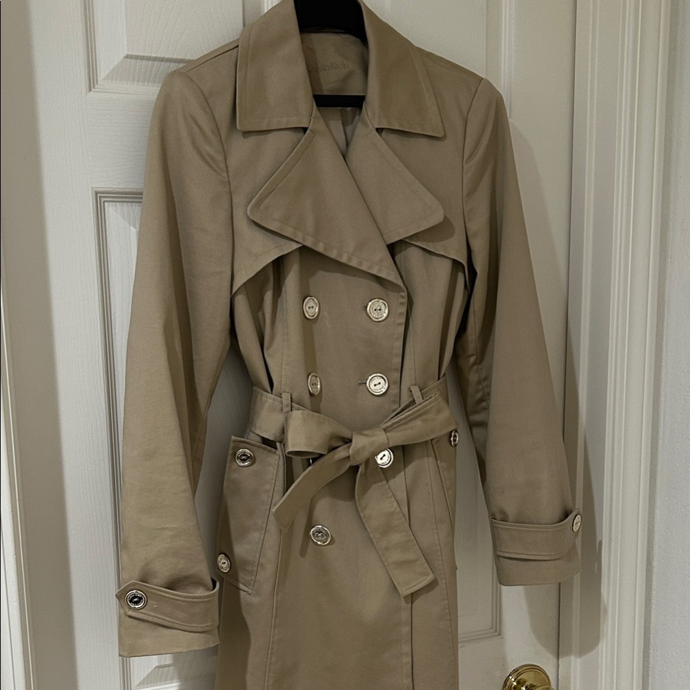 Calvin Klein Women's Classic Double-Breasted Rain Coat